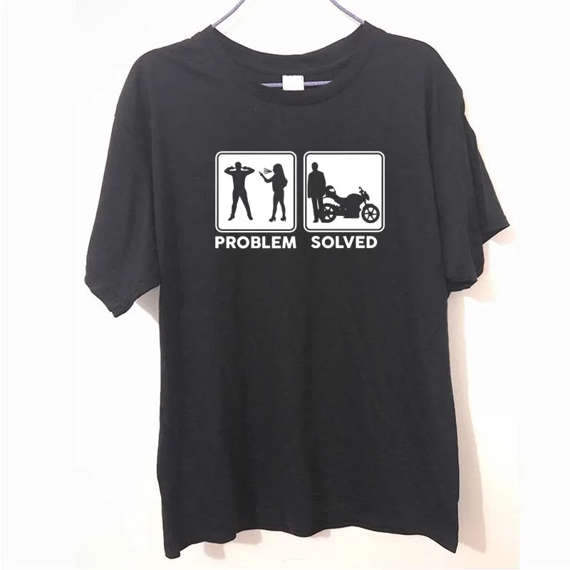 

Problem Solved Motorcycle Biker Awesome Humour funny T-shirt Adult PRINTED T SHIRT Birthday TShirt Tee Unisex