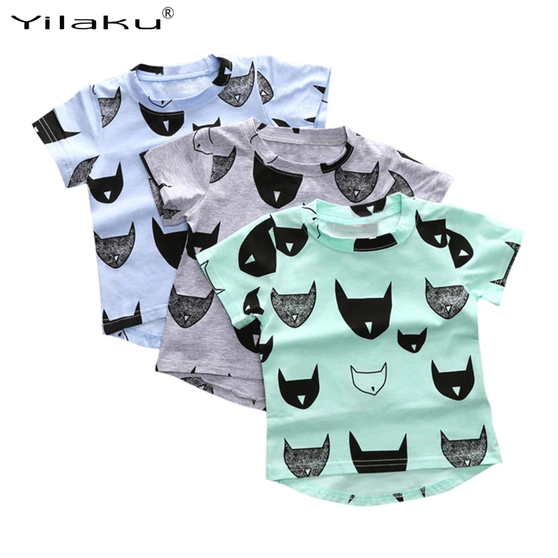

Yilaku Boys Girls Clothing T shirt Summer Cartoon Bat Print Short Sleeve T-shirt Kid Boy Casual T-shirt 2-6Y Shirts CG444
