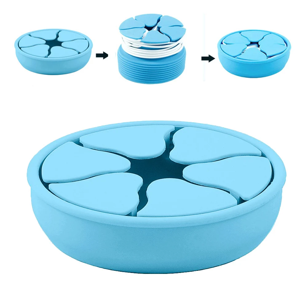

Foldable Silicone Earphone Wire Cord Organizer Box Data Line Cables Office Storage Container Headphone Protective Box Case
