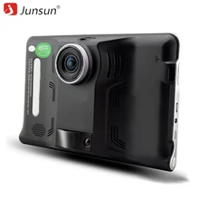 Junsun 7 inch Car GPS Navigation Android 4.4 DVR Radar Detector with GPS Navigator 16GB Russia Navitel map vehicle sat nav