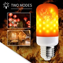 E27 LED Flame Lamp Christmas Decoration Light E14 220V LED Lamp Flame Effect Bulb 2835SMD Flicker Light Bulb E26 63led Christmas