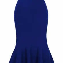 Ярко-синяя Сексуальная Юбка Faldas модная Женская Офисная OL Русалка Женская юбка карандаш Jupe Longue черные женские длинные юбки с высокой талией