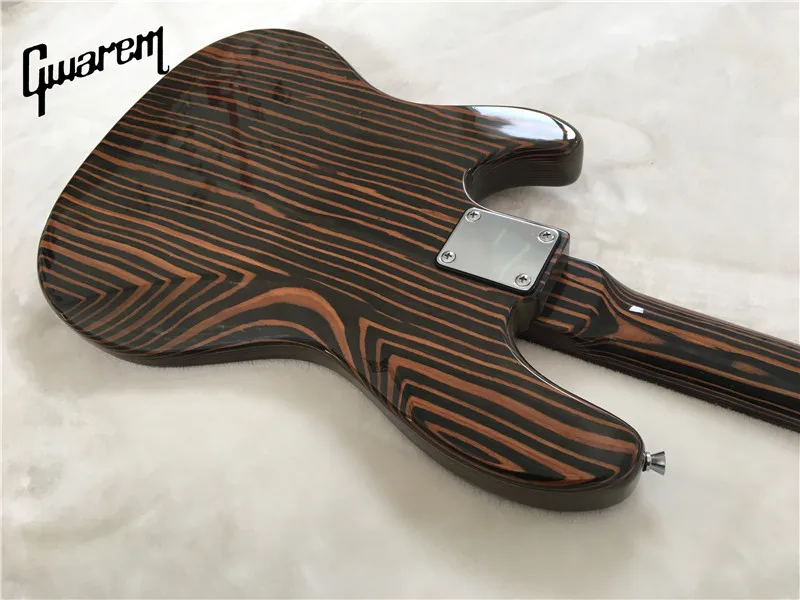 Электрогитара/Gwarem JA-ZZ бас-гитара/корпус и шея zebrawood/бас-гитара в Китае