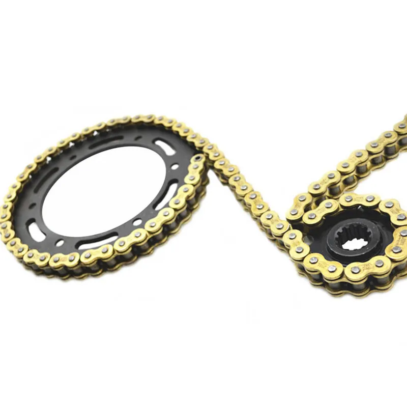A set Front & Rear Sprocket & 520 Gold O Ring Drive Chain