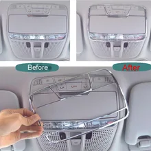 1 ШТ. Стайлинга Автомобилей Новый DIY ABS Хром Readlight Свет Коробки Чехол для Benz C Класса W205 C180L C200L Часть Аксессуары