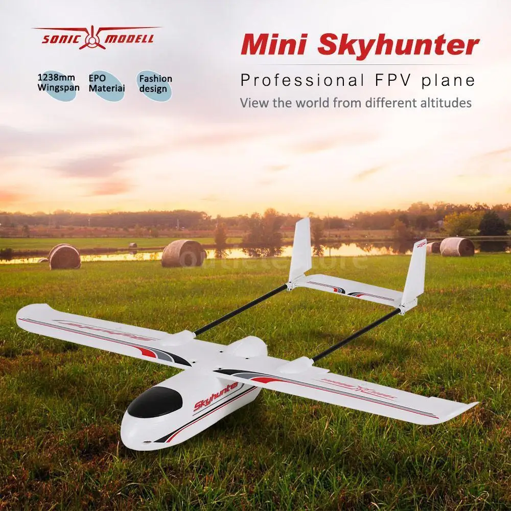 Sonicmodell Микро Мини Skyhunter 1238 мм Wingspan EPO FPV радиоуправляемый самолет комплект версии