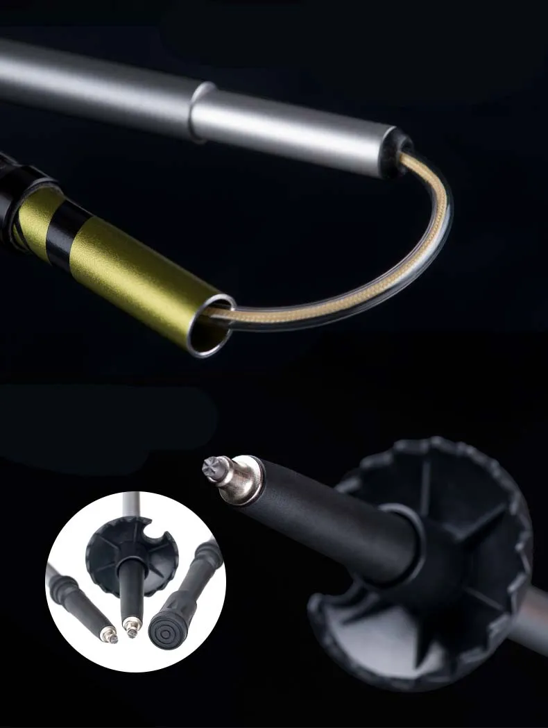 Fibra de Carbono + Liga de Alumínio Naturehike Bengala Trekking Pole Caminhadas Ultra-leve Dobrável Ajustável 135 Centímetros 234g 16 Cheap Bengalas