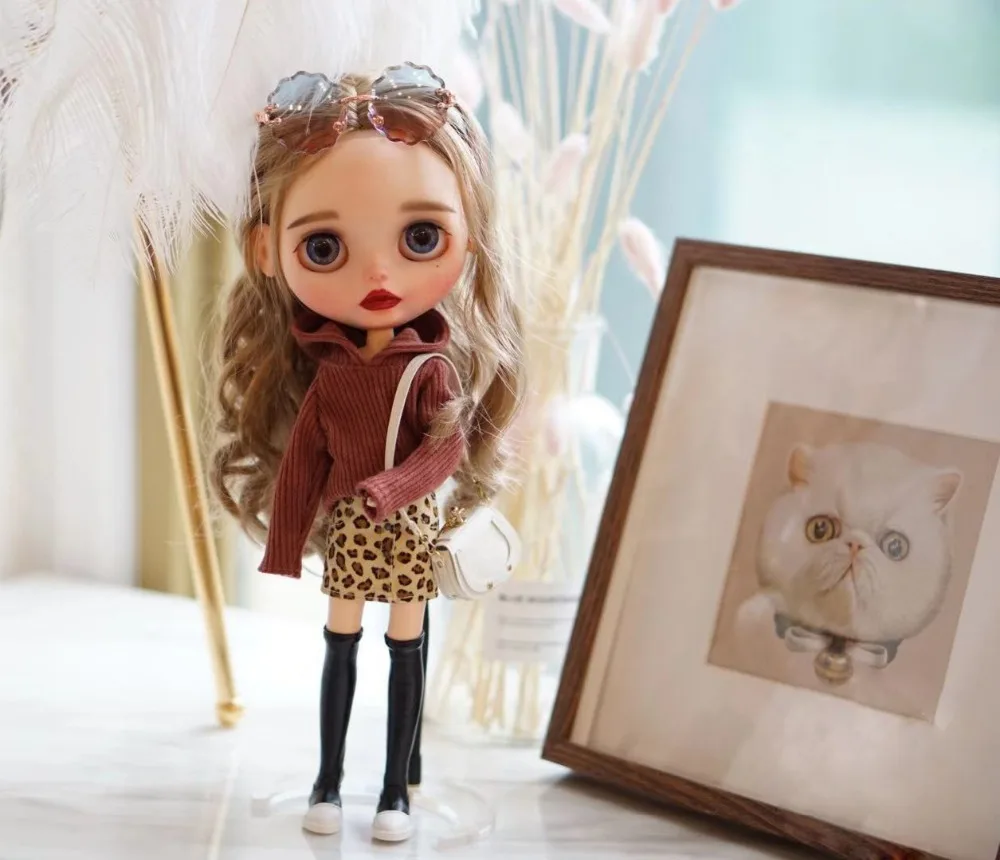 Blyth кукольный свитер толстовки шерстяное пальто 3 цвета доступны для Azone Licca Blyth OB24 Куклы Аксессуары для кукольной одежды