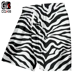 Ogkb летняя одежда с принтом «леопард» мужские шорты в повседневном стиле с принтом в полоску «под зебру» 3D пляжные шорты мужские шорты