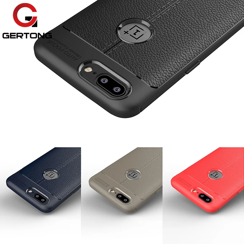 Best GerTong Original Soft Silicone Carbon Case For Oneplus 5 3 3T Cover Coque Funda Shockproof Armor Cover for One Plus 6 5T 5 Case