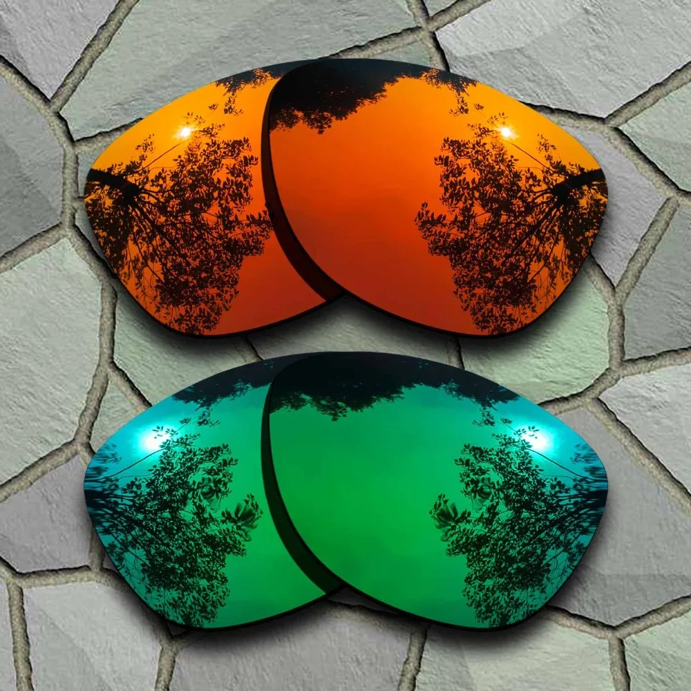 Lenti Di Ricambio Polarizzate Per Occhiali Da Sole Rosso Arancione E Verde Giada Per Pelle Di Daino Oakley