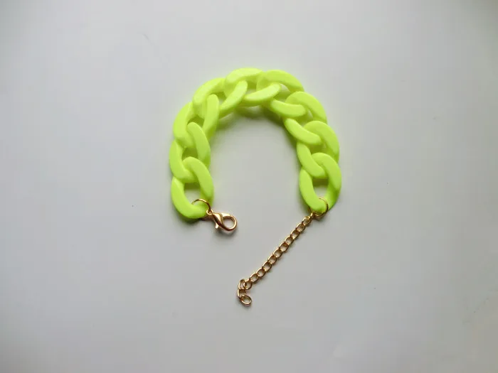 FishSheep 2018 Statement Acrylic Chain Charm Bracelet For Men Women Cuff Pulseras Bracelets & Bangles Fashion Jewelry Gifts