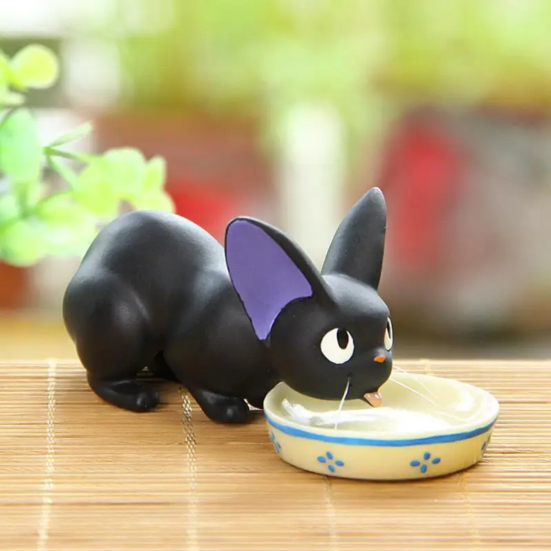 Kiki Cute Mini Black JiJi Cat Miyazaki аниме полимерная фигурка черная кошка коллекция игрушек