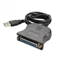 Черный 85 см USB 1,1 к DB25 женский порт печати конвертер Кабель LPT двунаправленный параллельный интерфейс связи