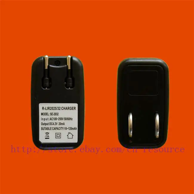 

CR2032 LIR2032 2025 Coin Button Cell Travel Charger + choice battery model