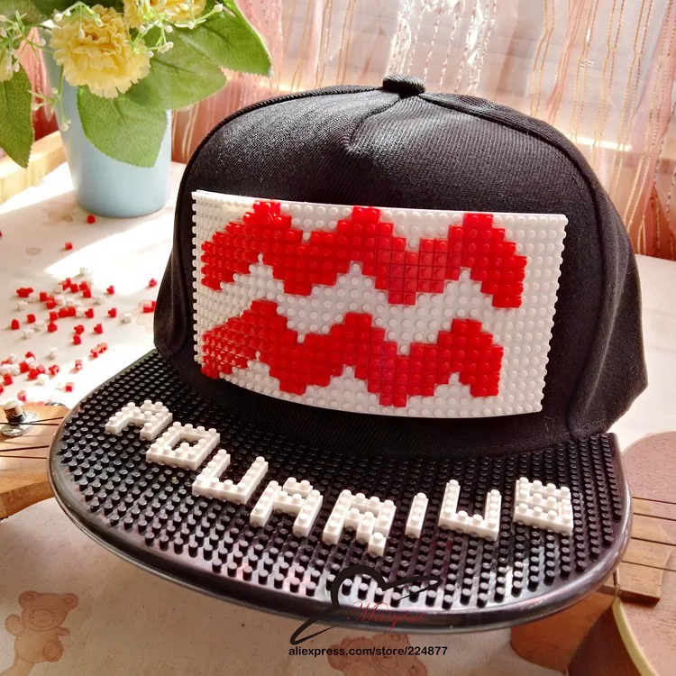 12 знаков зодиака бейсболка со съемными блоками DIY Кирпич хип-хоп Snapback шапки созвездие шаблон кепки для мужчин и женщин - Цвет: Aquarius