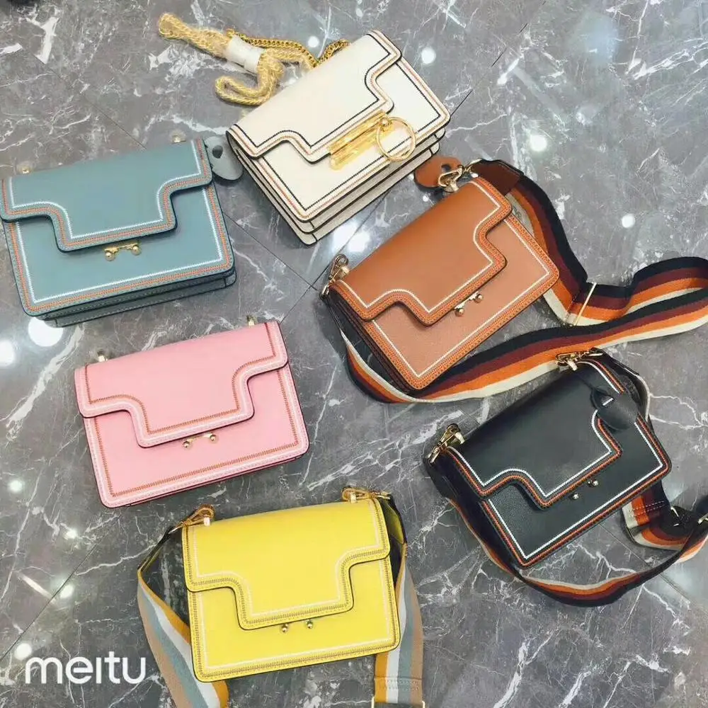 

by H 2019 new guitar strap shoulder bag high quality womens messenger bag luxury designers holiday travel bag sac a flap bag