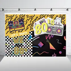 HUAYI 80's тематическая вечеринка на день рождения фоны Ретро хип-хоп Рок Граффити украшения поставки баннер для фотокабинки фон w-2187
