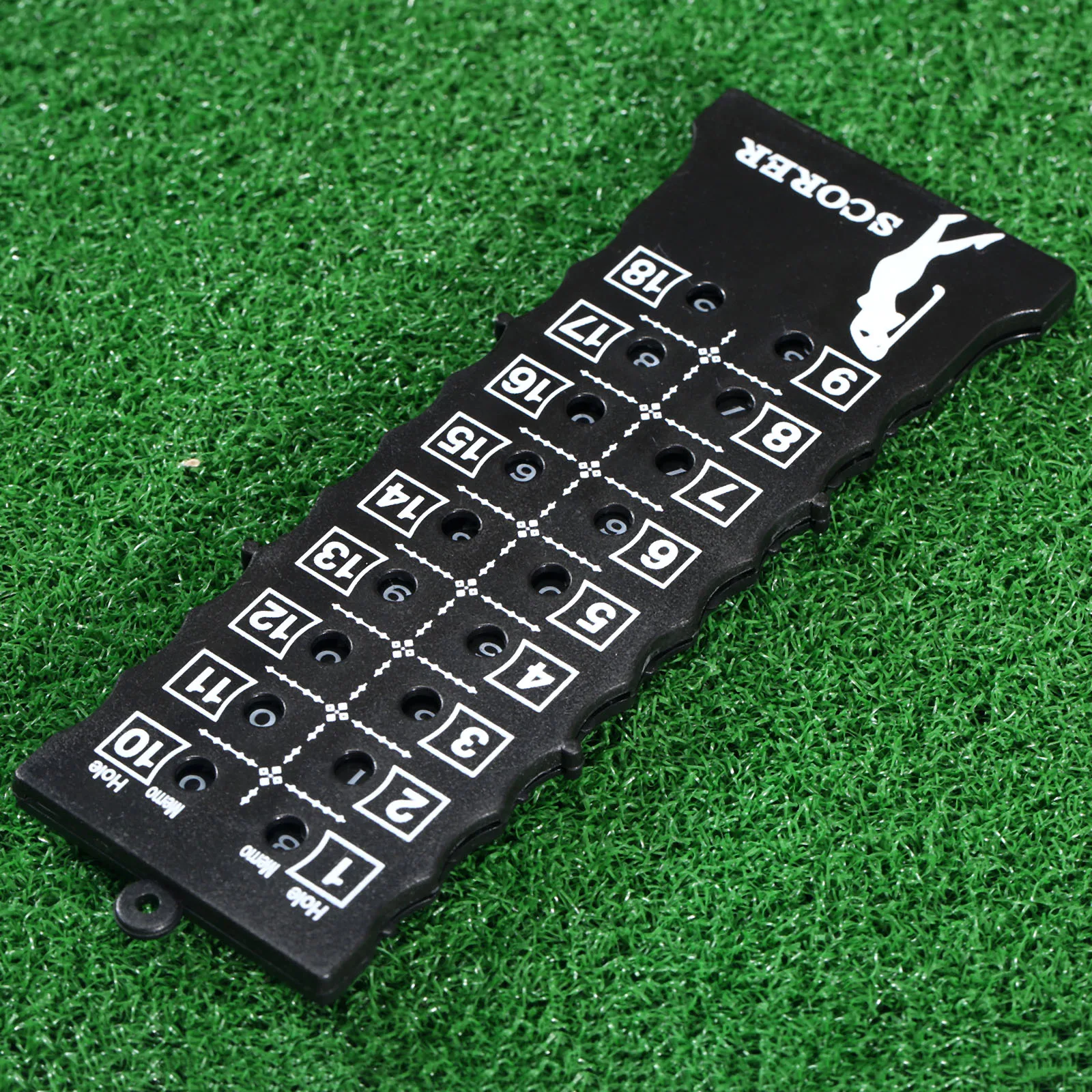 Пластиковые 18 отверстий ход гольфа Putt счетная карта счетчик индикатор счета в гольфе с брелок экологический счетчик очков в гольф черный