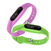 E06 Miband gaya IP57 tampilan waktu OLED layar sentuh layar sentuh Bluetooth 4,0 pintar pita gelang SmartWatches untuk