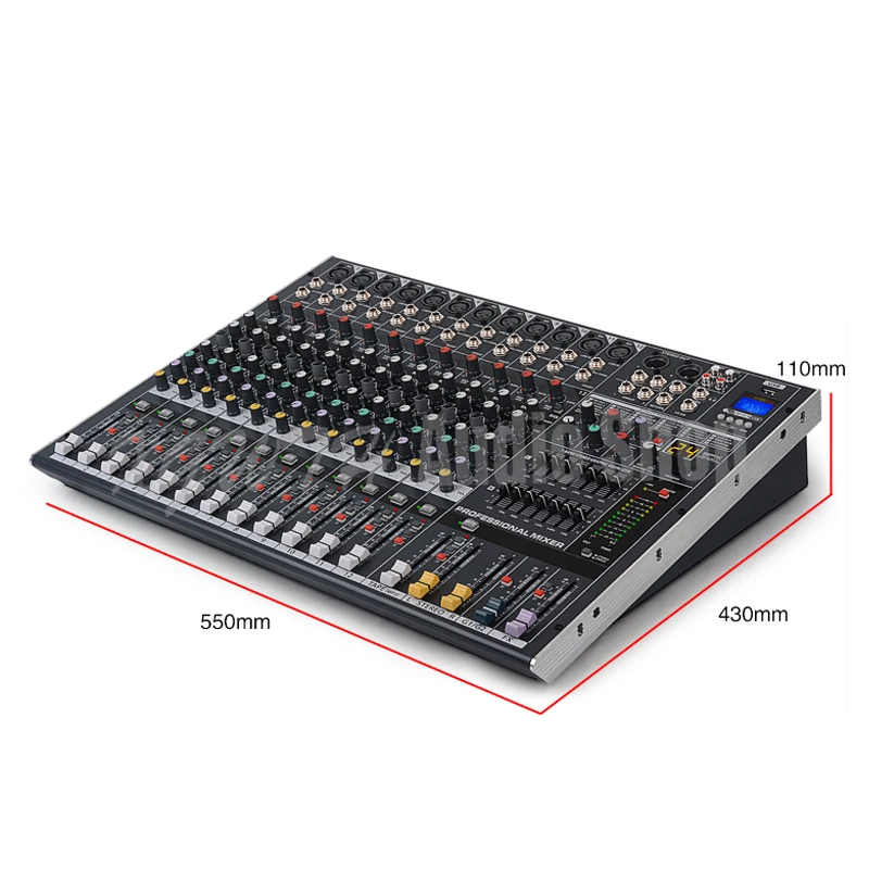 US $294.49 DJ 12 Channel Mixer Controller With DSP Digital Effect Bluetooth USB 48V Phantom Power Audio Sound Mixing Console