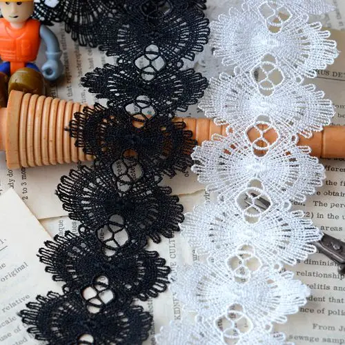 Lace accessories Black white bilateral garment water soluble lace 5 cm wide all post free | Дом и сад