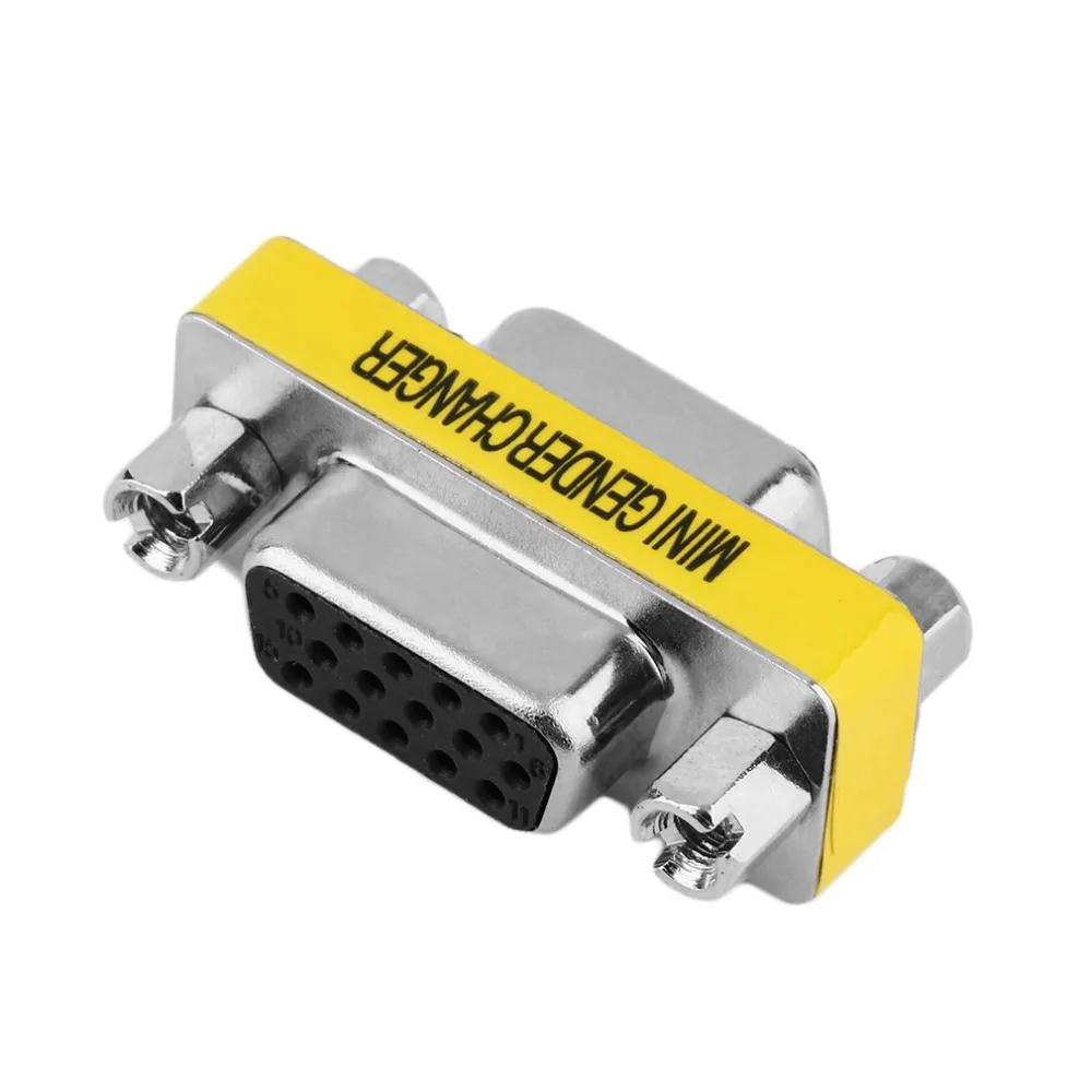 1pc/ 5pcs/10pcs New Female to Female VGA HD15 Pin Gender Changer Convertor Adapter In stock
