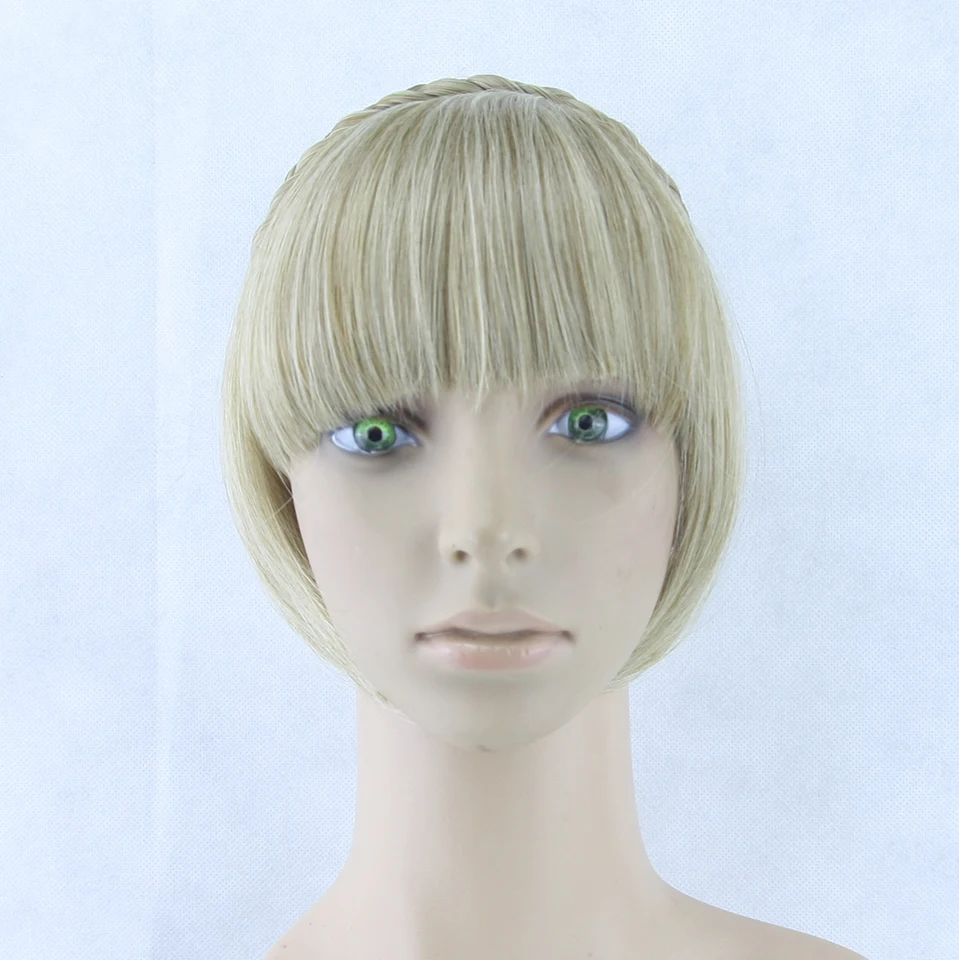 Soowee 8 Colors Synthetic Hair Fringe Black Blonde Hair Bangs With