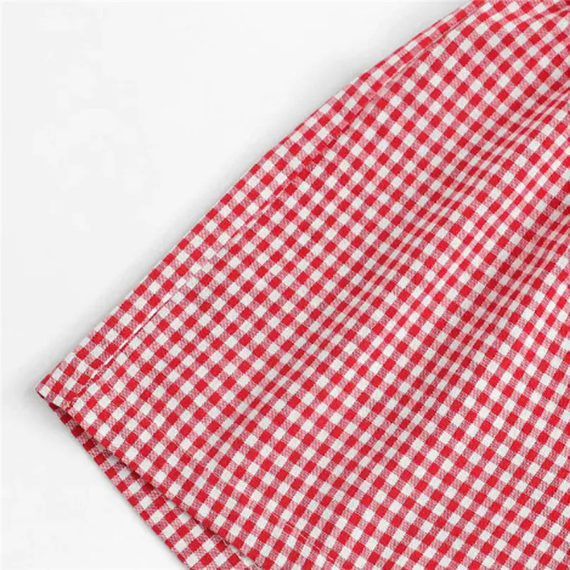 V Neck Bandage Crop Top Mid Waist Summer Shorts Women Set Plaid Sexy 2 Piece Set Women Short Sleeve Chandal Mujer 40AP2902
