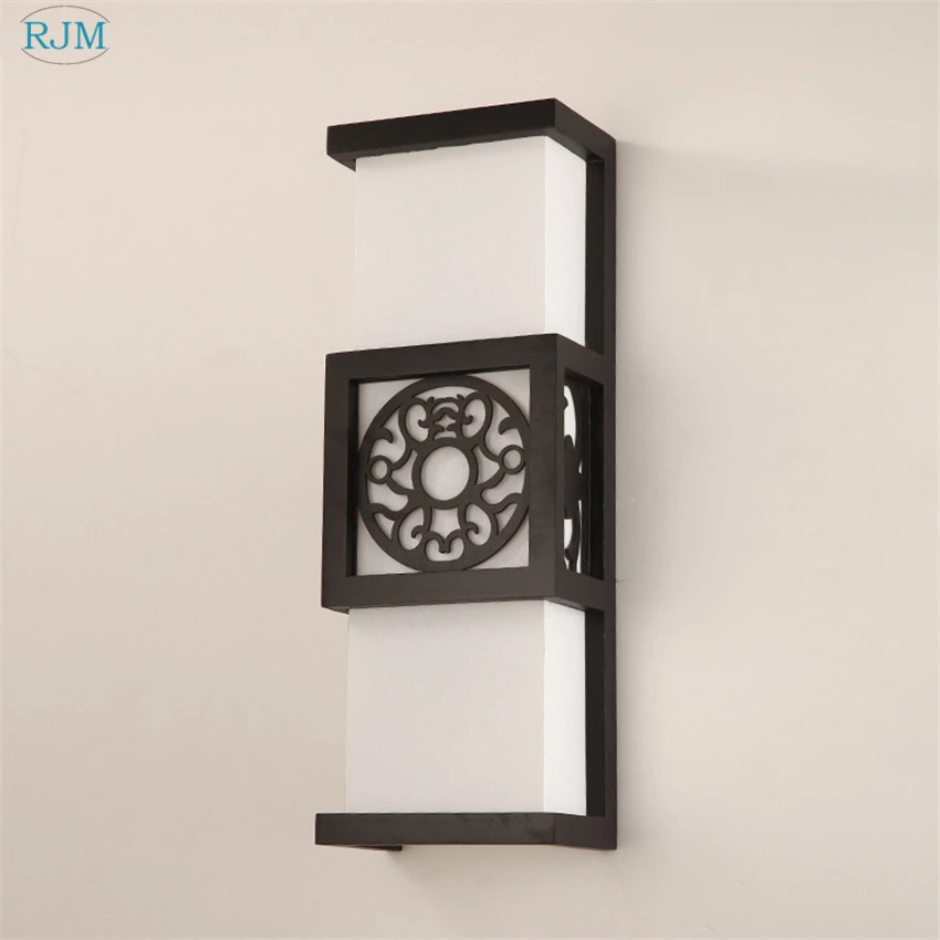  Chinese Style Imitation Creative Wood Wall Lamps Led Porch Lights Living Room Bedroom Aisle Corrido - 32866289648