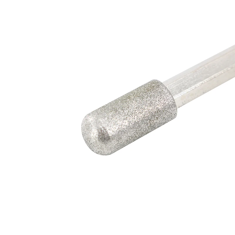 DMD 5Pcs/Set Silver Diamond Grinding Head Shank  Diameter 6.35mm Use for Polishing of Jade and Metals Universal Abrasive Tool