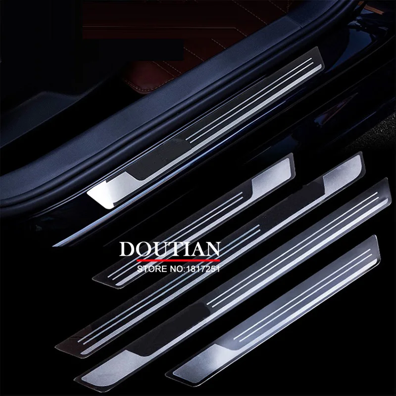 

For 2011 2017 VW Jetta MK6 MK7 volkswagen Stainless Steel Scuff Plate Door Sill Protector Sticker Car Styling Accessories