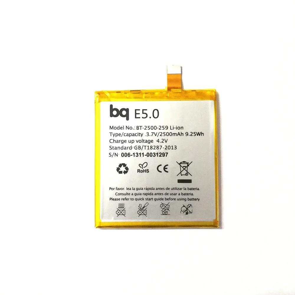 Новый 2500 мАч BQ E 5 0 запасная батарея Baterij Batterie для Aquaris E5 FHD HD E5.0 батареи мобильного