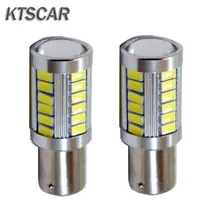 KTSCAR 100X1156 P21W BA15S 33SMD 5630 5730 светодио дный автомобилей резервного резервной света тормоз двигателя Лампа дневного времени ходовые огни белый красный янтарь