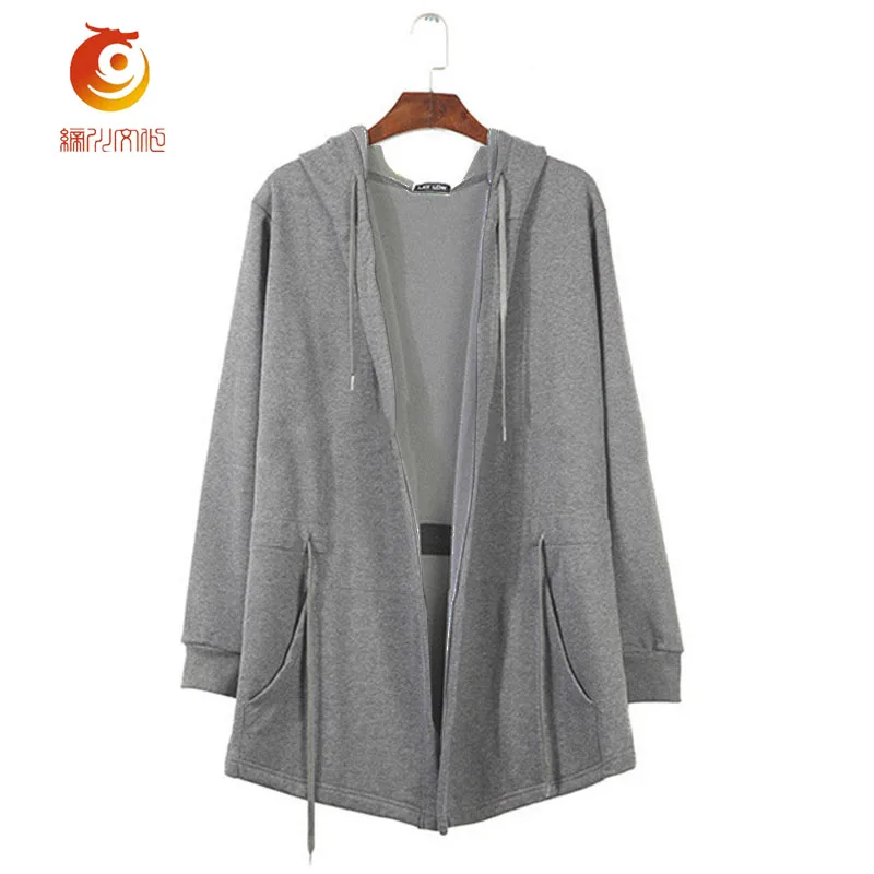 2017 Spring Autumn New Men Long Section Hooded Cardigan