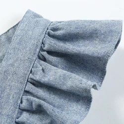 Shijun 2019 New Arrival Ruffle Girl Onsies baby Linen Clothing Organic Baby Romper (2)_