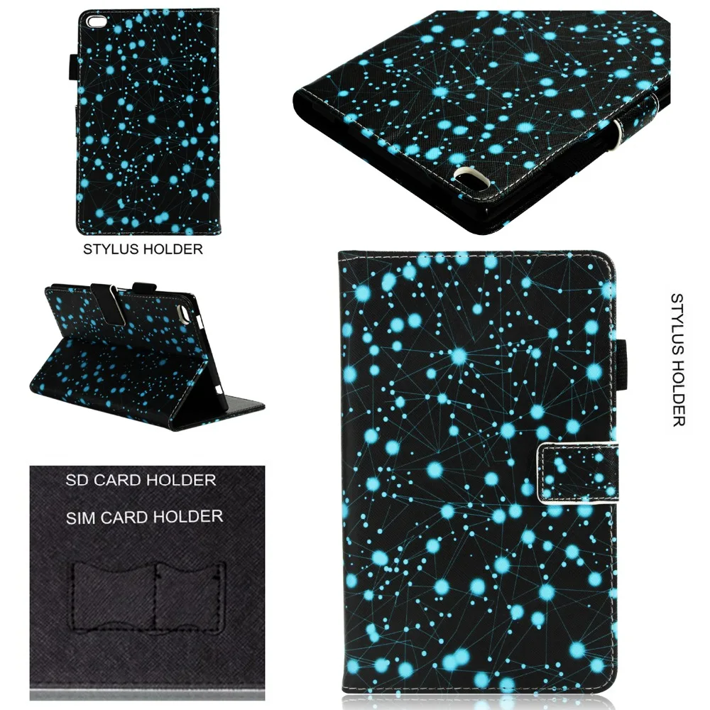 

Protective Card Solts Kickstand Case For Lenovo Tab 4 8 Shockproof Silicone Soft Back PU Leather Smart Cover for Lenovo Tab 4 8