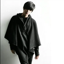 Новинка! модная повседневная толстовка с капюшоном, свободная толстовка, плащ, верхняя одежда, мужской костюм большого размера