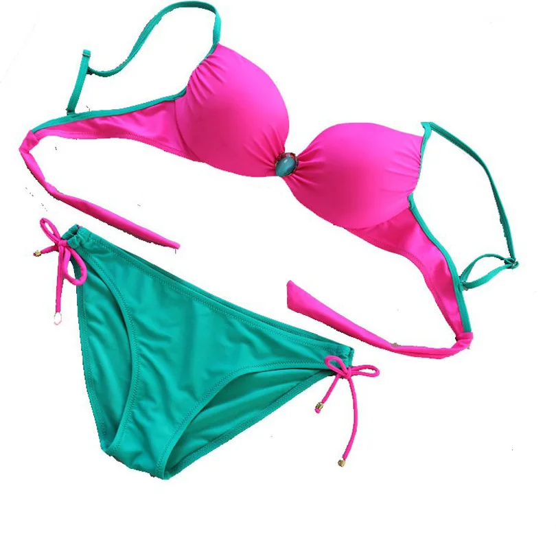 ragazza sexy bandeau top bikini pinup costume da bagno marche reggiseno costume da bagno