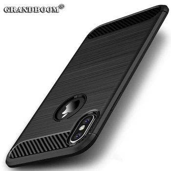 

20 pcs Brand new Hybrid Slim Armor Case for iPhone 7 7 Plus 6 5S SE Carbon Fiber Texture Brushed Silicone Soft Back Cover