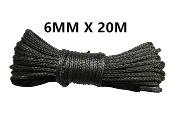 

6mm x 20m best quality synthetic UHMWPE fiber winch line for 4X4 ATV 4WD OFF-ROAD