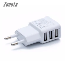 Zeoota 5V 2A EU Plug 3 Ports USB Wall Travel Charger Adapter Phone For iPhone 4 5 6 For Samsung Galaxy S3 S4 Note 3 Note 4 N9000