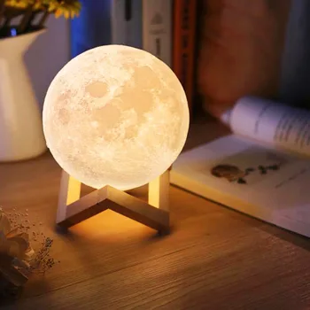 

Dropship USB 3D light fixtures 8CM 10CM moon lamp levitating night light led Color Change Touch Lighting Bedrooms Lamp