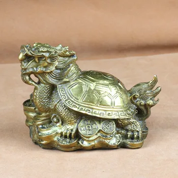 

Dragon turtle lucky town house copper crafts feng shui furniture decoration lighting copper ornaments
