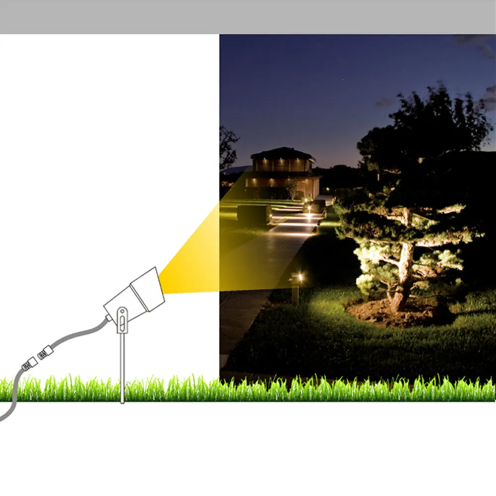 3 Вт светодиодный садовый светильник IP67 водонепроницаемый алюминиевый светильник для газона DC12-24V ландшафтный светильник уличный светильник