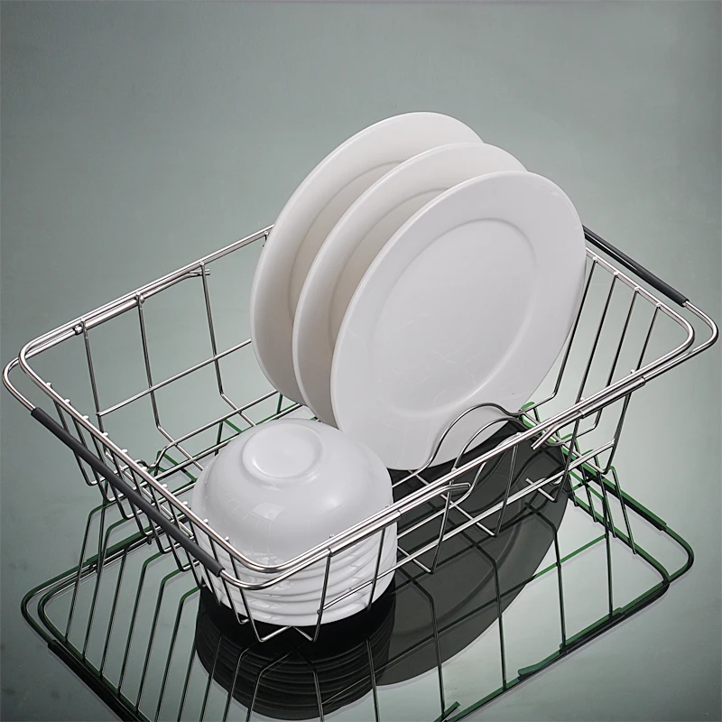 Pull Retractable Drain Basket Rack Stainless Steel Sink Dish Rack Vegetables Basket Kitchen Sink Accessories Pull Retractable Drain Basket Rack Stainless Steel Sink Dish Rack Vegetables Basket Kitchen Sink Accessories