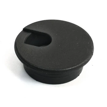

Black Round Plastic Computer Desk Cable Grommet Hole Cover 35mm 8Pcs