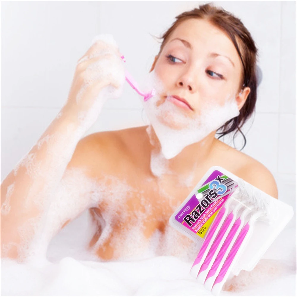 

"4Pcs/Pack Cheapest razor for women Shaving tools for depilation with nice Blister card Package "