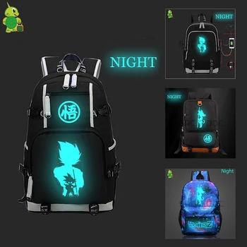 

Dragon Ball Luminous Canvas Backpack Super Saiyan Goku Vegeta School Bags for Teenagers Boys Girls's Backpack Laptop Travel Bags