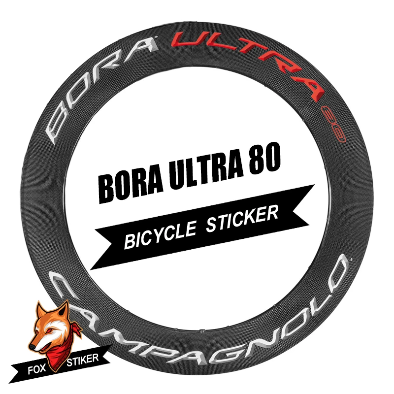 

700C 80/88mm rim sticker Road bicycle stickers cycle road wheels decal for Campy BORA ULTRA 80 wheel sticker